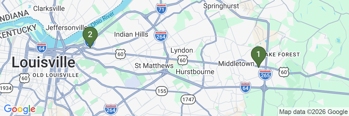 Map showing facility locations